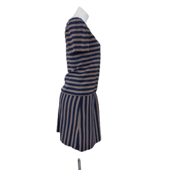 Vintage 1980s Sasson Striped, Striped Boxey Top and Skirt Set - Picture 5 of 12